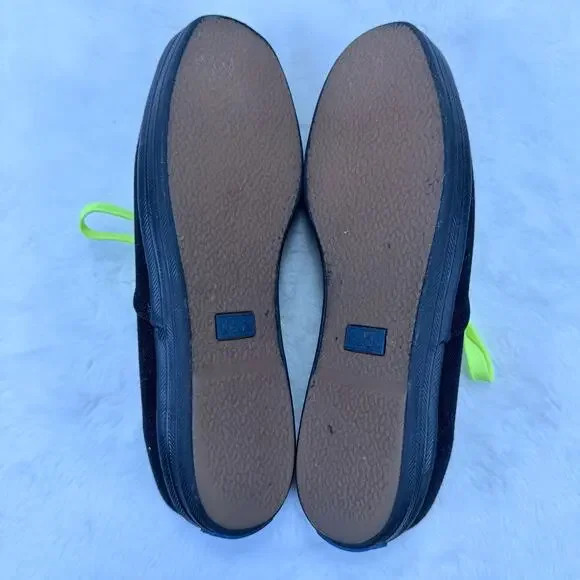 Keds Women’s Champion Black Canvas Sneakers with Neon Green Laces Size 6 - Picture 10 of 10